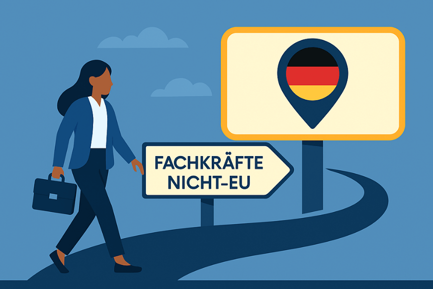 Weg nach Deutschland für internationale Fachkräfte